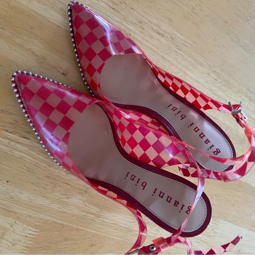 Gianni Bini Renatay Clear Checkered Heels - Picture 2 of 8